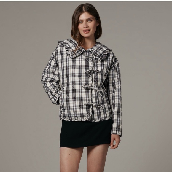 Maeve Jackets & Blazers - Maeve Hazel Quilted Plaid Jacket